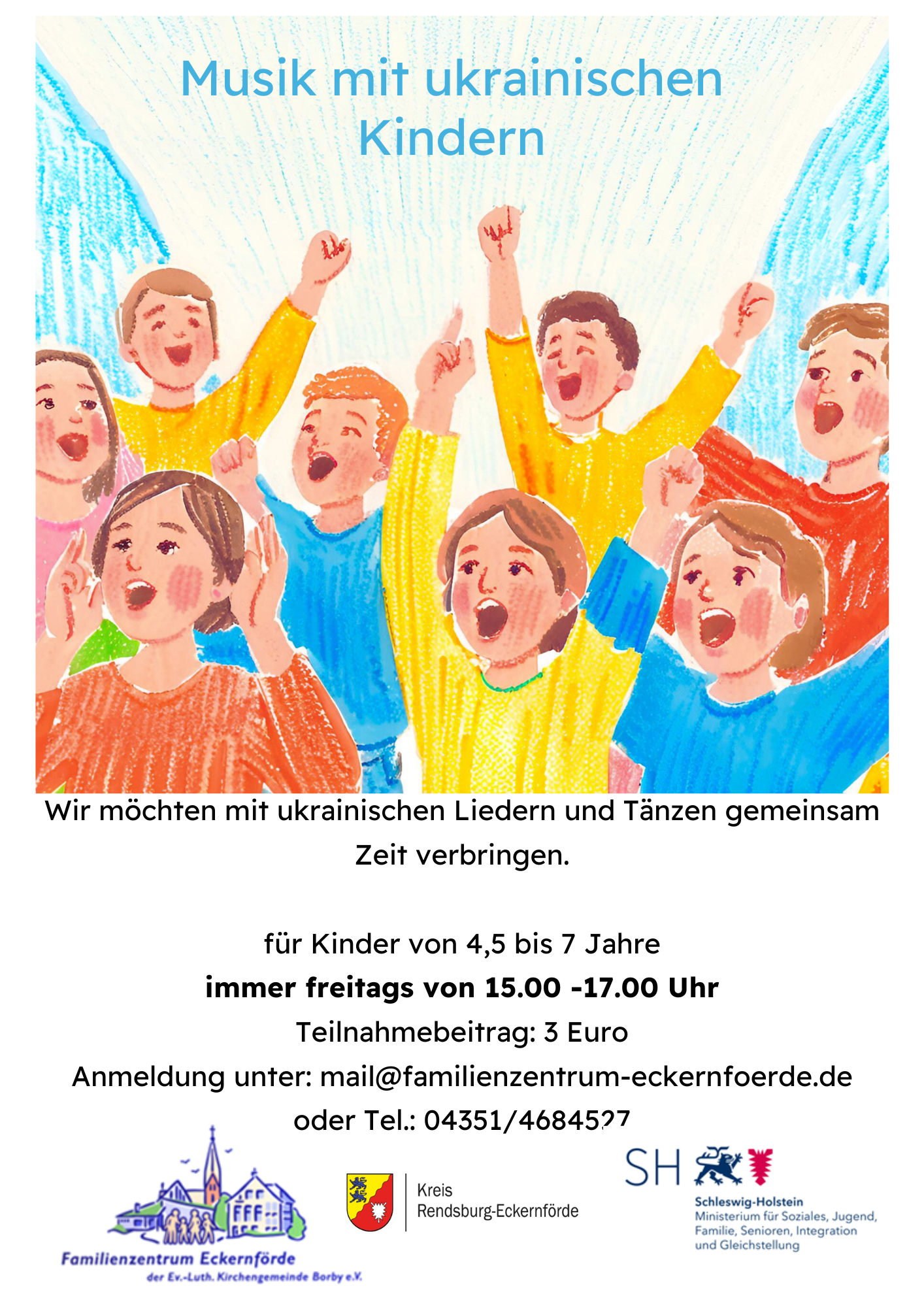 Musik mit ukrainischen Kindern